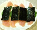 A picture of step 3 of Yam Potato Pickled Plum and Nori Seaweed Rolls With Chicken Tenders.