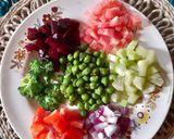 A picture of step 1 of #Jan#W3 Hara chana Mix Salad.
