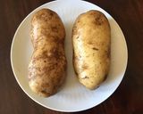 A picture of step 1 of California Farm Beef Stuffed Potato Skins on Latkes.