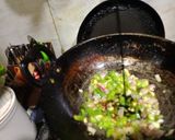 A picture of step 2 of Dry Gobhi Manchurian.
