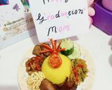 Foto langkah ke 3 dari resep Nasi Tumpeng Mini sederhana.