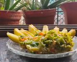 A picture of step 5 of Vegetable egg cake.