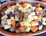 Baranyai kanászpörkölt cserépedényben recept fázis 3 fotója