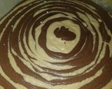 A picture of step 3 of Zebra cake.