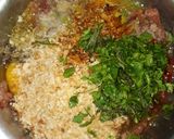 A picture of step 1 of Seekh kabab.