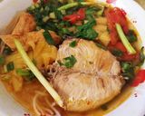Hình bước làm 3 của món Bún cá cờ
