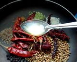 A picture of step 1 of Turnip sambar rice.
