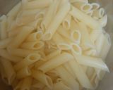 A picture of step 1 of Mayocheese pasta salad.