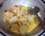 A picture of step 2 of Masala Aloo.
