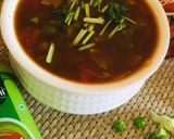 A picture of step 4 of Manchow soup.
