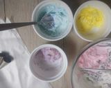 Foto langkah ke 7 dari resep Unicorn Pudding Cake with Vla Strawberry.