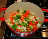 A picture of step 2 of Mike's EZ Chicken Sausage & Shrimp Gumbo.