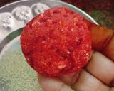 A picture of step 4 of Beetroot Oats Tikki.