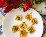 A picture of step 1 of Creamy cracker pizza 😋😋(Indian veg pizza creamy crackers).