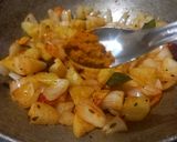 A picture of step 6 of Sorghum flatbreads with Potato onion Sabzi.