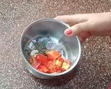 A picture of step 1 of Veg Thupka.