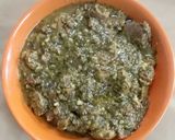 A picture of step 5 of Ghatte ki sabzi.