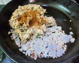 A picture of step 1 of Banana Blossom Appetizer or Mochar Chop.