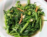 蒜炒山茼蒿的食譜步驟4照片