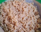 A picture of step 1 of Soyabean ka keema.