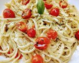 Foto del paso 3 de la receta: Tallarín con tomates  y pesto provenzal