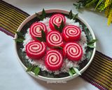 Foto langkah ke 6 dari resep Lapis Singkong Gulung Merah Putih.