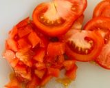 Hình bước làm 7 của món Vào bếp cùng con: Taco tôm với tortilla từ bột mì và sốt salsa xoài