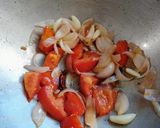 A picture of step 3 of Kosha Mangsho.