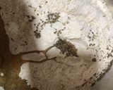 A picture of step 1 of Matar paratha.