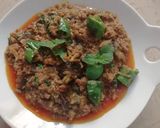 A picture of step 3 of Baingan Qeema.