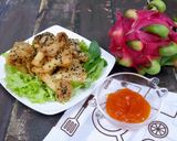 Hình bước làm 5 của món Nấm Bào Ngư Chiên Mè Chay