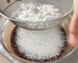 A picture of step 3 of Chocolate Tres Leches.