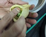 A picture of step 13 of Bharwan Baati with Tomato dip(chutney).
