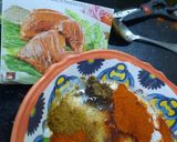 A picture of step 1 of Tandoori chicken tikka.