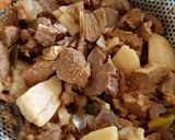 A picture of step 1 of Kerala Beef potato roast.