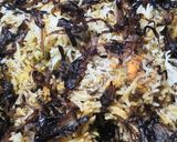 A picture of step 6 of Prawns biryani.