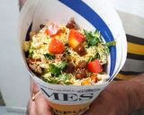 A picture of step 4 of Jhal Muri Masala.