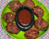 A picture of step 8 of Beetroot tikki.