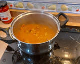 Foto del paso 6 de la receta: Pimientos de piquillo rellenos de bacalao gambas con bechamel y salsa bilbaina