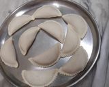 A picture of step 4 of Khuskhus bhari Gujiyan.