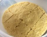 A picture of step 2 of Instant Dhokla ready in four minutes.