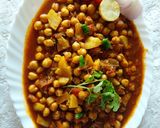 A picture of step 1 of Chickpea potato curry masala.
