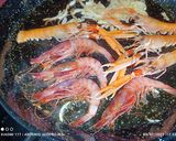 Foto del paso 2 de la receta: Arroz cristalino con setas, espárragos, gambas rojas y escamarlanes