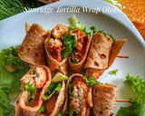 A picture of step 4 of One Bite Chicken Tortilla Wraps.