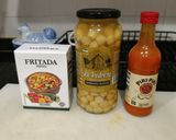 Foto del paso 1 de la receta Garbanzos con bacalao en fritada de verduras