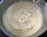 A picture of step 2 of Moong dal dahi bhallas.
