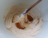 A picture of step 8 of Vickys Maple Syrup Cupcakes, GF DF EF SF NF.