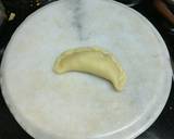 Gulabo gujhiyas /sweet Gujhiyas or chandrakala in gulkand flavour recipe step 9 photo