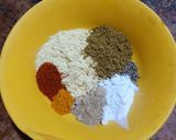 A picture of step 2 of Baigan bhajha.