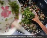 A picture of step 4 of Samosa with aloo stuffing.